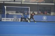 David Carter took one step to the left and nonchalantly stopped Jeroen Hertzberger's penalty stroke